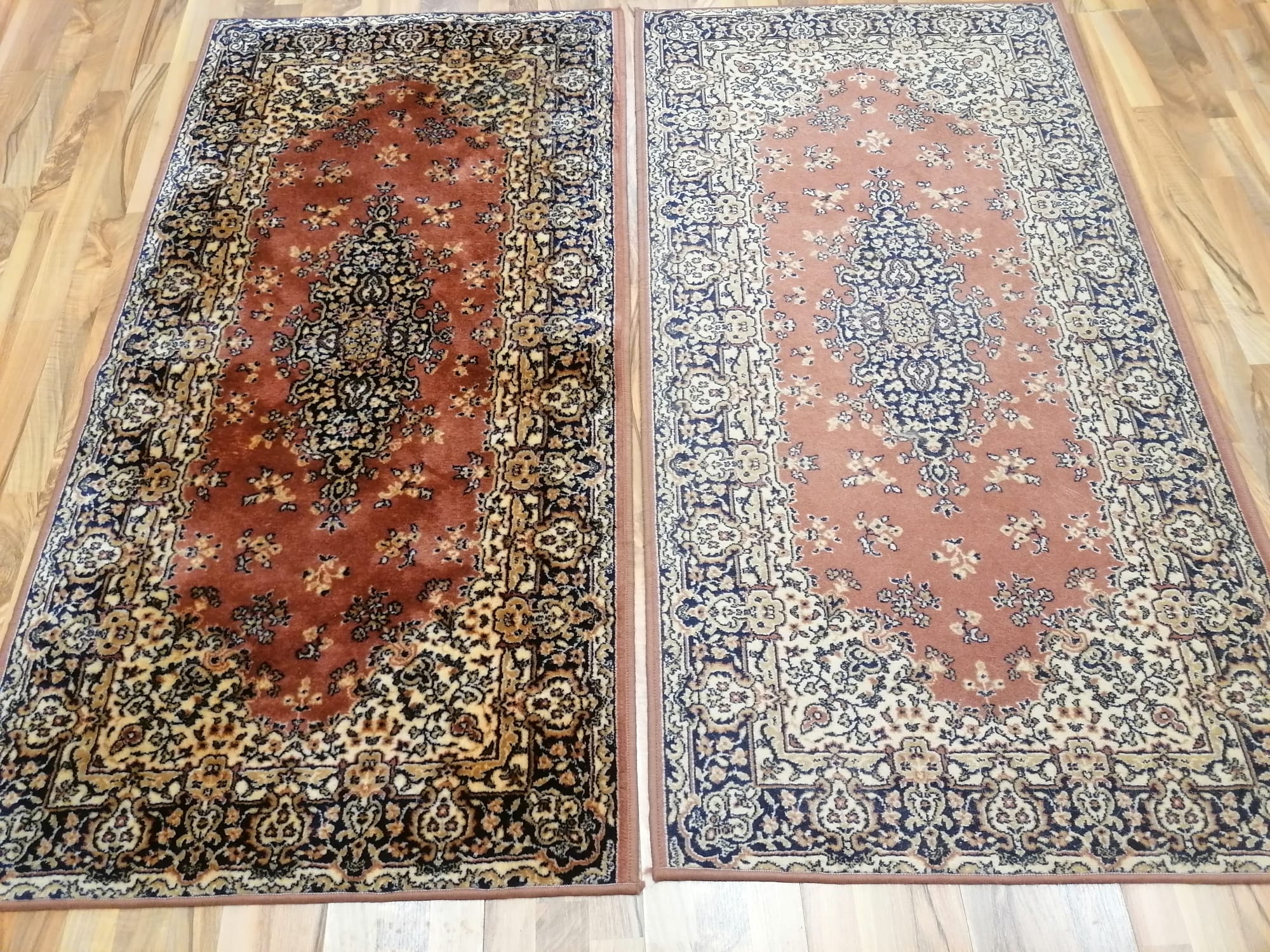 Perský koberec před a po čištění